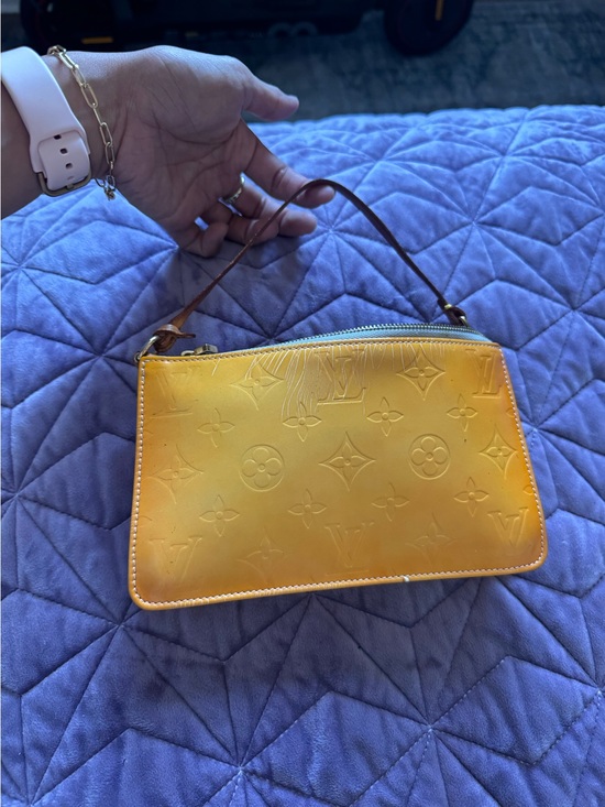 Louis Vuitton Handbags - Louis Vuitton Orange Monogram Vernis Wristlet Pochette